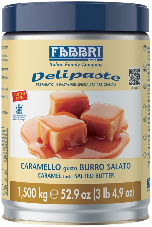 Pasta Delipaste Caramello Gusto Burro Salato Lattina Kg.1,500 Pasta Delipaste Caramello Gusto Burro Salato Lattina Kg.1,500