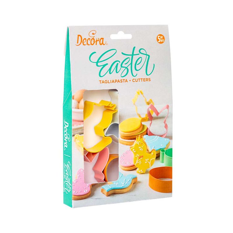 Set Tagliapasta  in Metallo  a Tema Pasqua 5 Pezzi