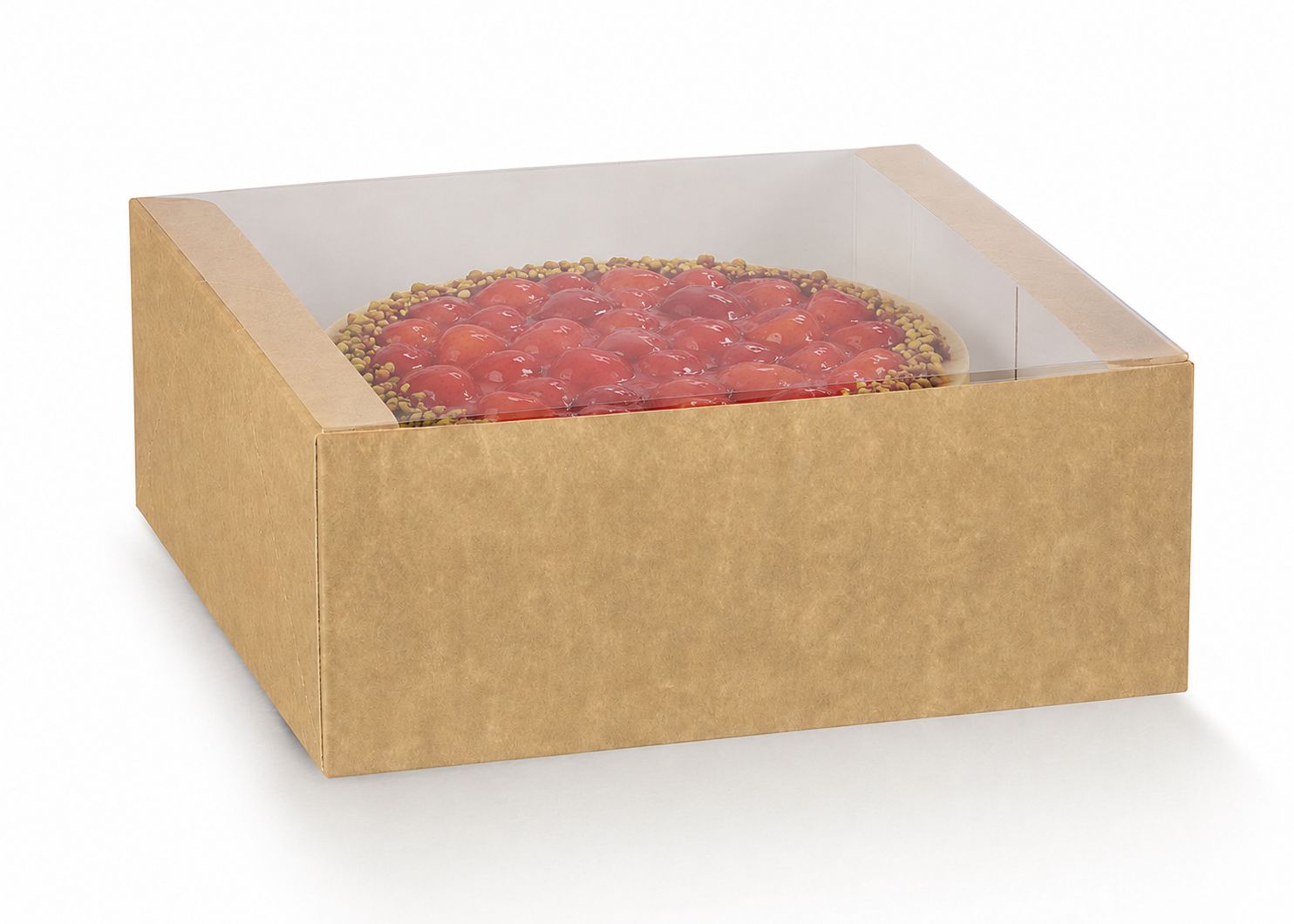 Scatola Pasticceria Coperchio Trasparente Scatola Pasticceria Coperchio Trasparente "Lady" 21x21 H. 7,5