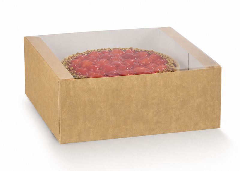 Scatola Pasticceria Coperchio Trasparente "Lady" 23x23 H. 8,5