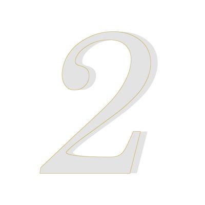 Numeri Anni 2 per Torta Senza Base Pezzi 100 Numeri Anni 2 per Torta Senza Base Pezzi 100