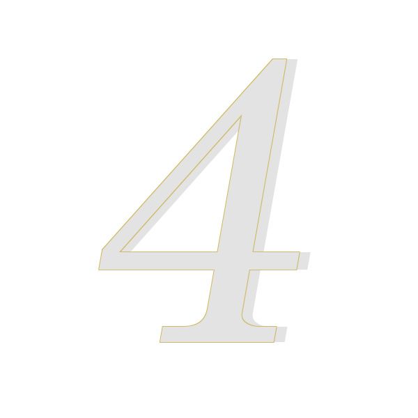 Numeri Anni 4 per Torta Senza Base Pezzi 100