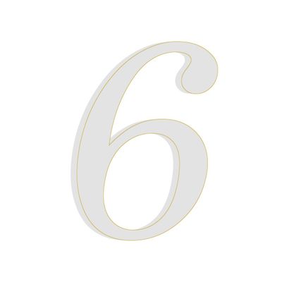 Numeri Anni 6 per Torta Senza Base Pezzi 100 Numeri Anni 6 per Torta Senza Base Pezzi 100