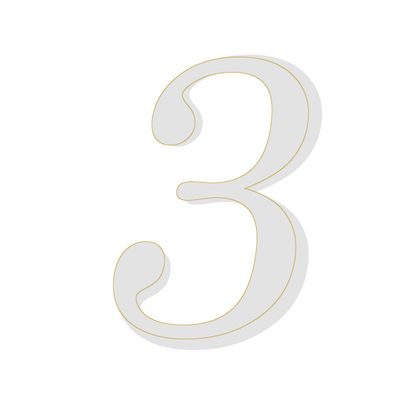 Numeri Anni 3 per Torta Senza Base Pezzi 100