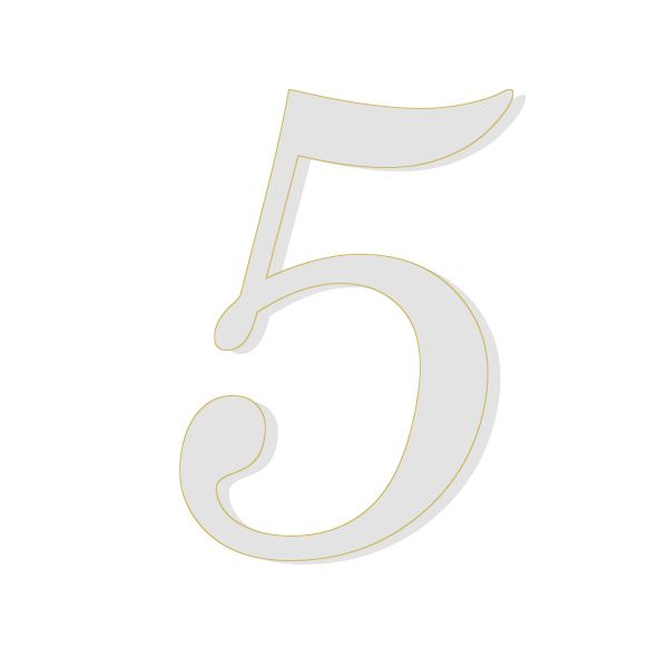 Numeri Anni 5 per Torta Senza Base Pezzi 100