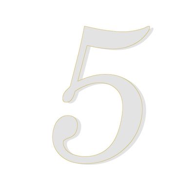 Numeri Anni 5 per Torta Senza Base Pezzi 100 Numeri Anni 5 per Torta Senza Base Pezzi 100