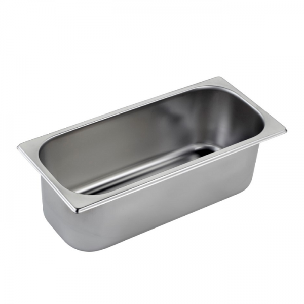Vaschetta Gelato Acciaio Inox Misura 36x16,5 H.12cm –5 Litri Piazza