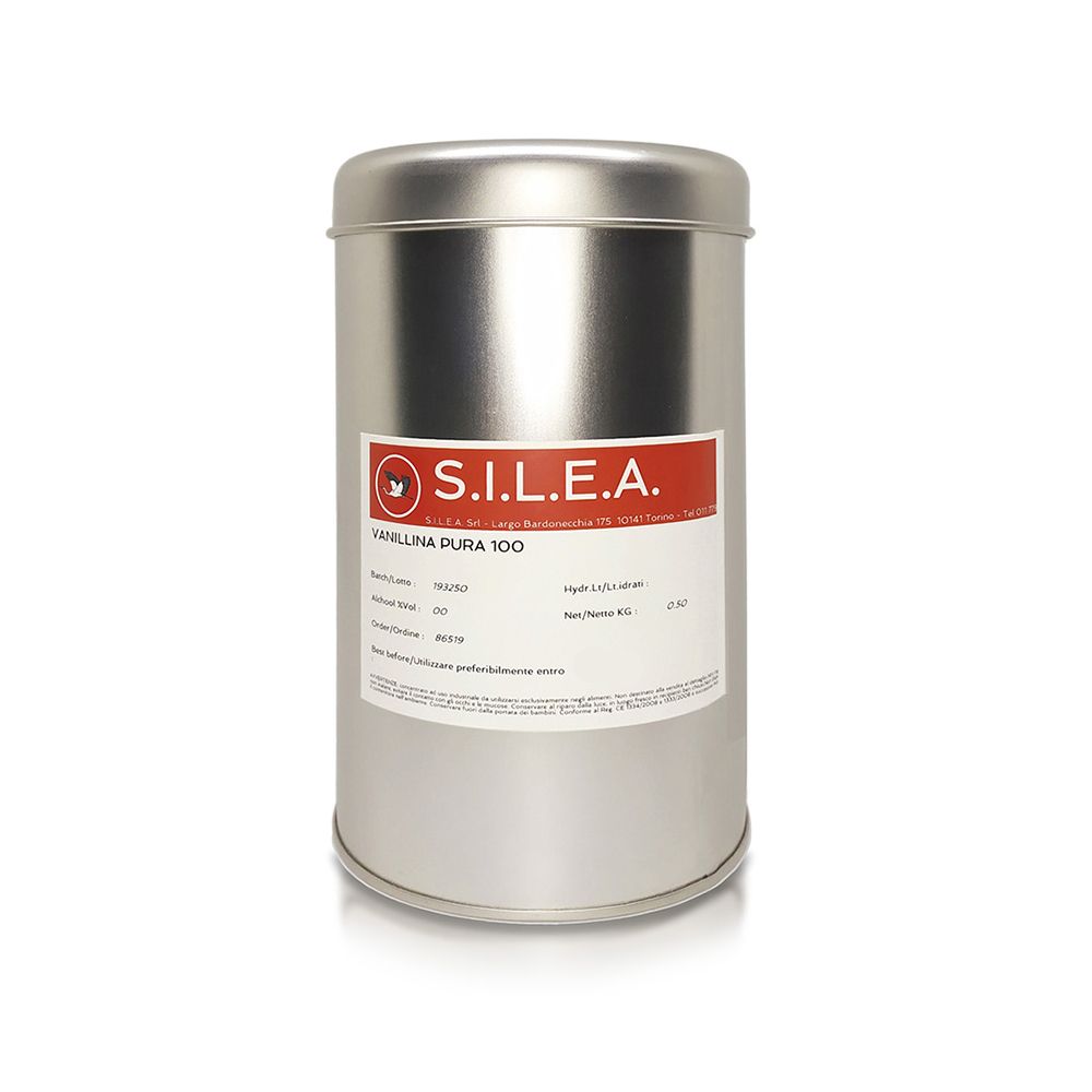 Vanillina Pura Polvere Lattina Silea Grammi 500 Vanillina Pura Polvere Lattina Silea Grammi 500