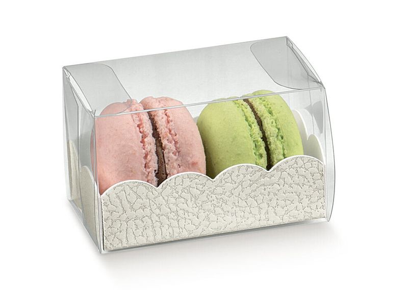 Scatola Macaron Pelle Bianca 8X5 Pezzi 1