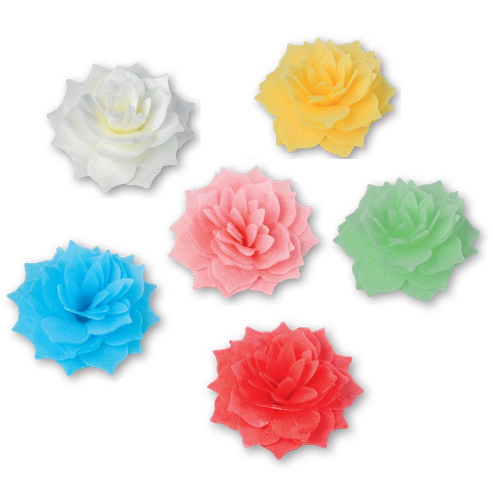 Fiori in Cialda Dalia Colori Assortiti Pezzi 100 Fiori in Cialda Dalia Colori Assortiti Pezzi 100