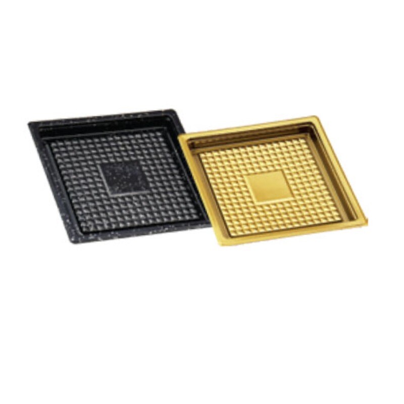 Piattino Glitter Monoporzione Quadrato Nero 9x9 Pezzi 100