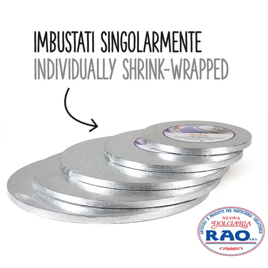 Cake Board Tondo Argentato Diametro 40 Cm