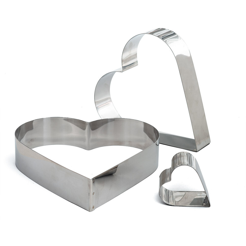 Anelli Inox Torte Cuore Cm 6