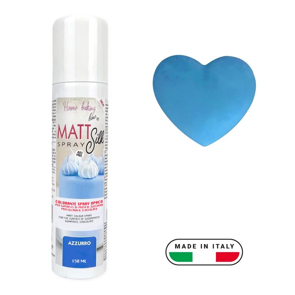 Colorante Spray Alimentare “Matt Silk” Azzurro 150 ML