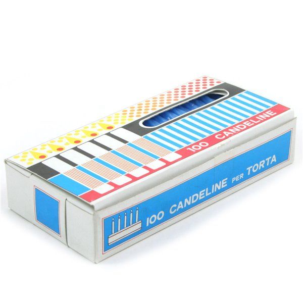Candeline Torta Celeste  Confezione da 100 Pezzi
