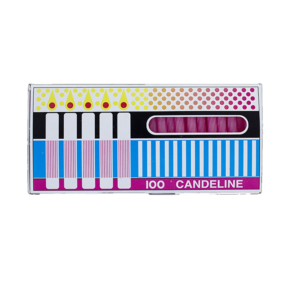 Candeline Torta Rosa  Confezione da 100 Pezzi