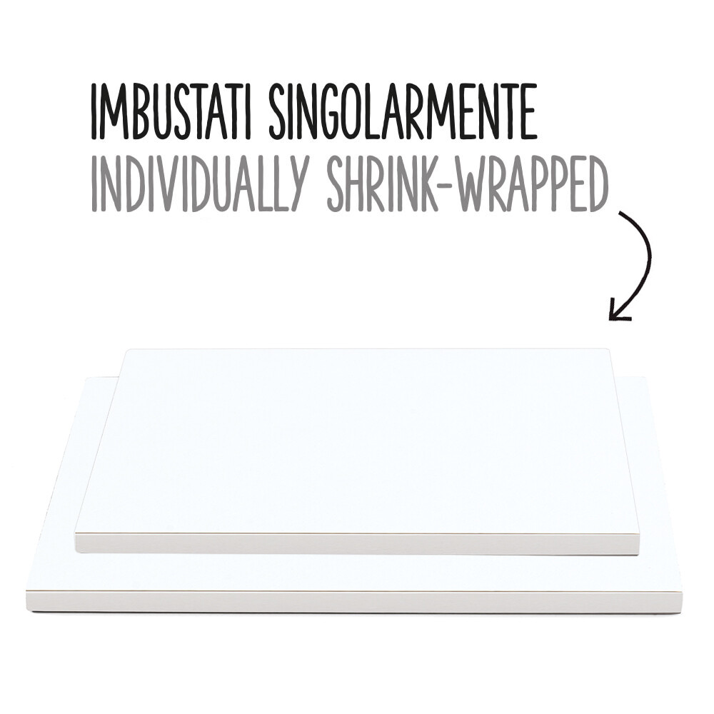 Cake Board Rettangolare Bianco 20 x 50 cm