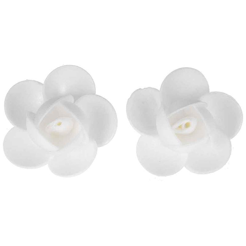 Fiori Rosa Cialda Grande Bianco Pezzi 10 Fiori Rosa Cialda Grande Bianco Pezzi 10
