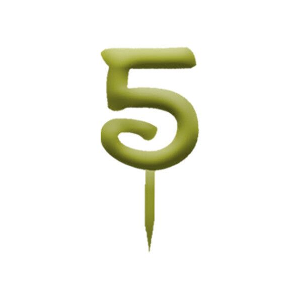 Topper Numero 5 in Plexiglass Oro Topper Numero 5 in Plexiglass Oro