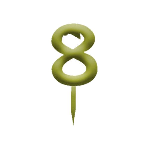 Topper Numero 8 in Plexiglass Oro Topper Numero 8 in Plexiglass Oro