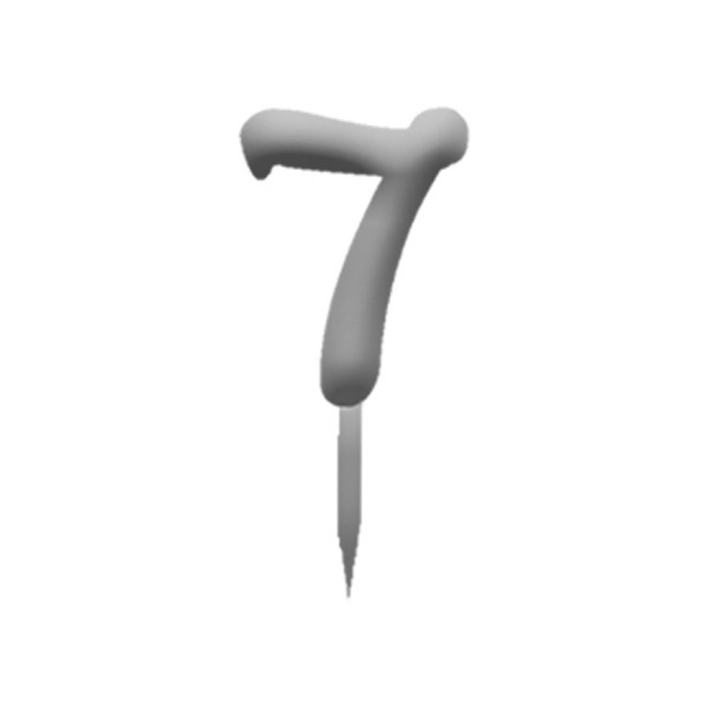 Topper Numero 7 in Plexiglass Argento Topper Numero 7 in Plexiglass Argento