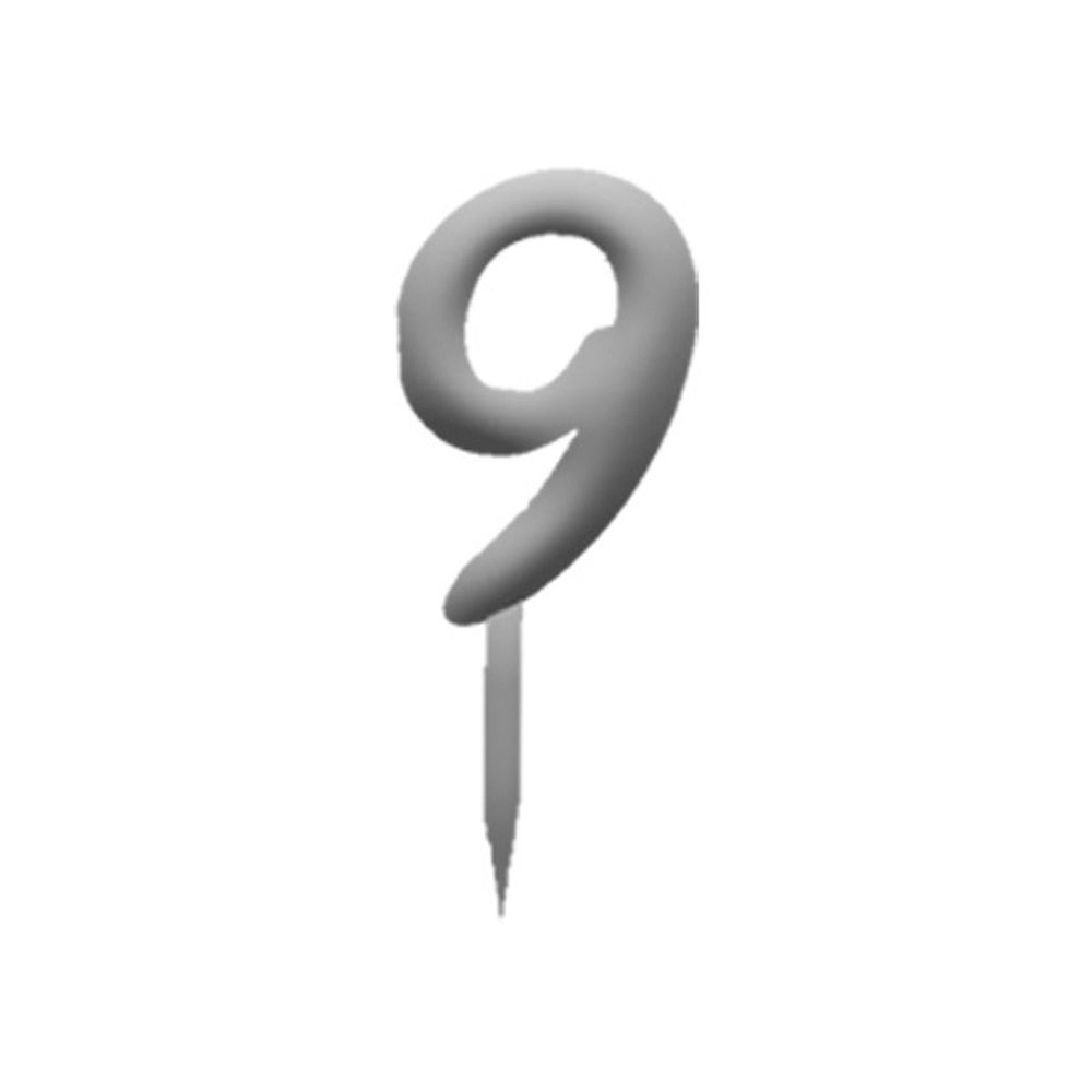 Topper Numero 9 in Plexiglass Argento