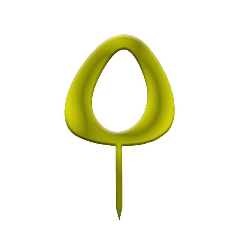 Topper in Plexiglass Lettera "O" Oro