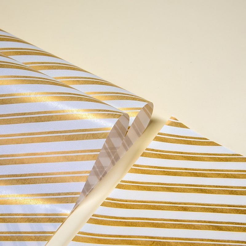 Carta Pelle Aglio Righe Oro  75 x 100 cm Kg 10