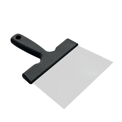 Spatola in Acciaio Inox 18 Cm con Manico Nero Spatola in Acciaio Inox 18 Cm con Manico Nero