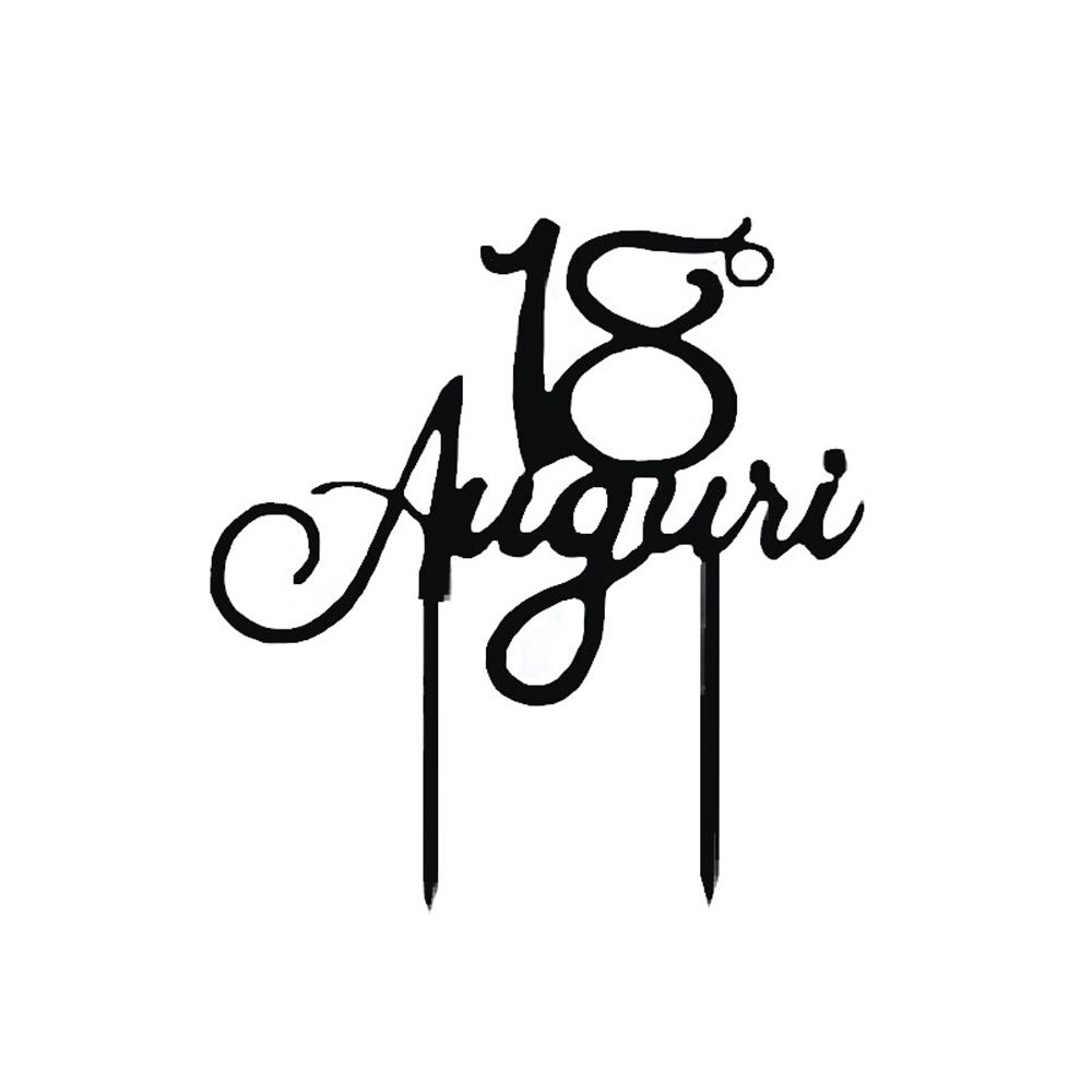 Topper Plexiglass 18° Auguri Nero
