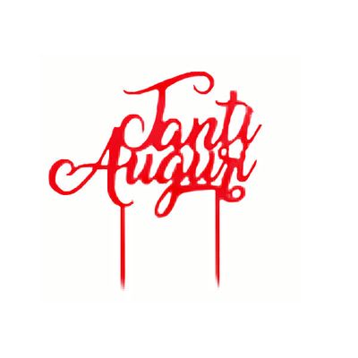 Topper Plexiglass Tanti Auguri Rosso Topper Plexiglass Tanti Auguri Rosso