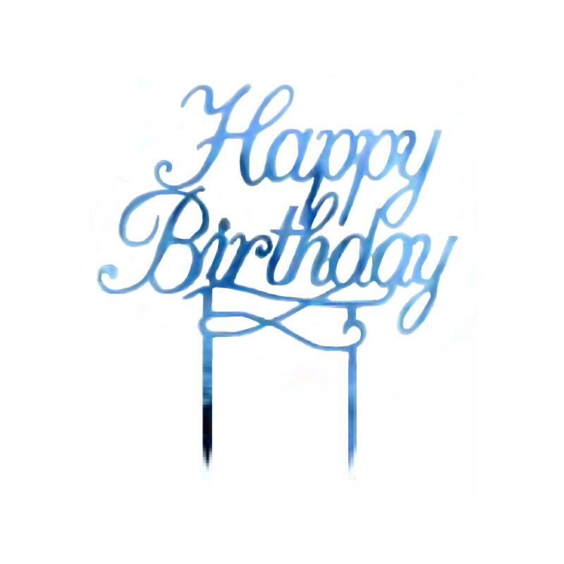 Topper Plexiglass Happy Birthday Nero Topper Plexiglass Happy Birthday Nero