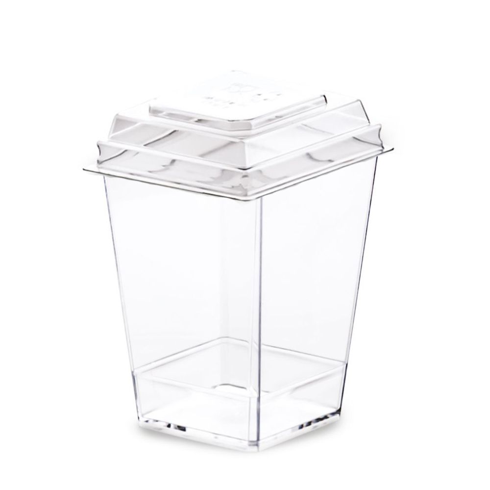 Bicchierini Finger Food Kubik 160 cc con Coperchio - Pezzi 50 Bicchierini Finger Food Kubik 160 cc con Coperchio - Pezzi 50