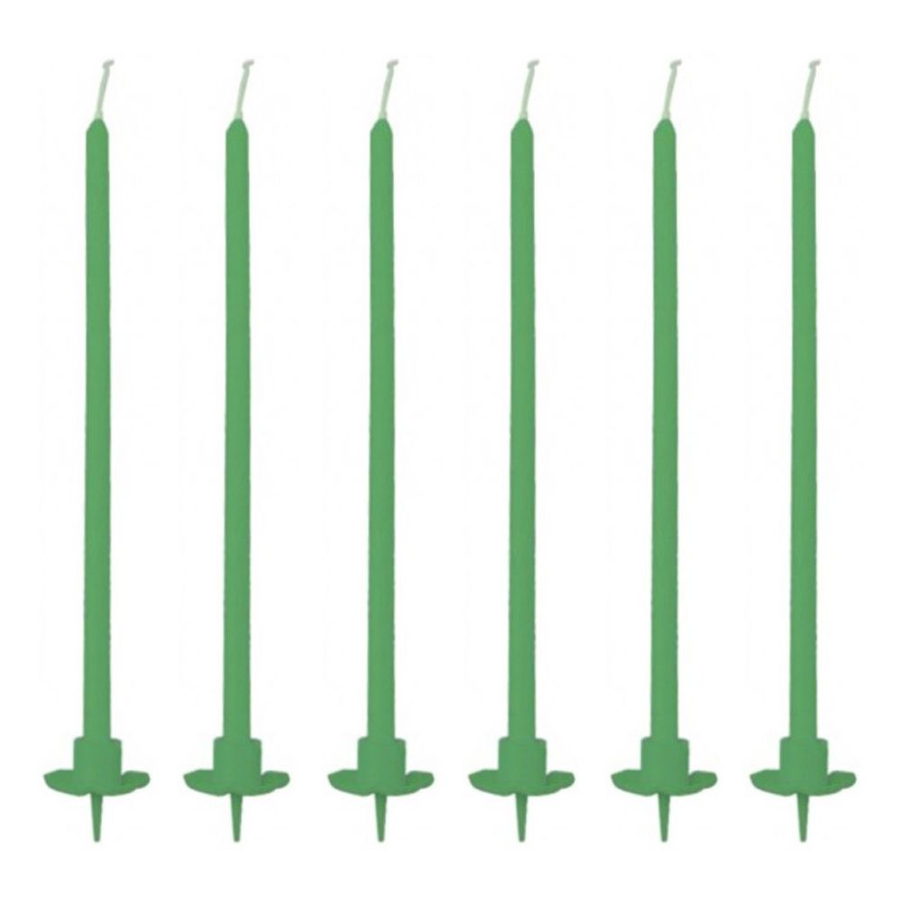 Candele Mezzo Stelo Verde Con Base Cm 20 Pezzi 12 Candele Mezzo Stelo Verde Con Base Cm 20 Pezzi 12