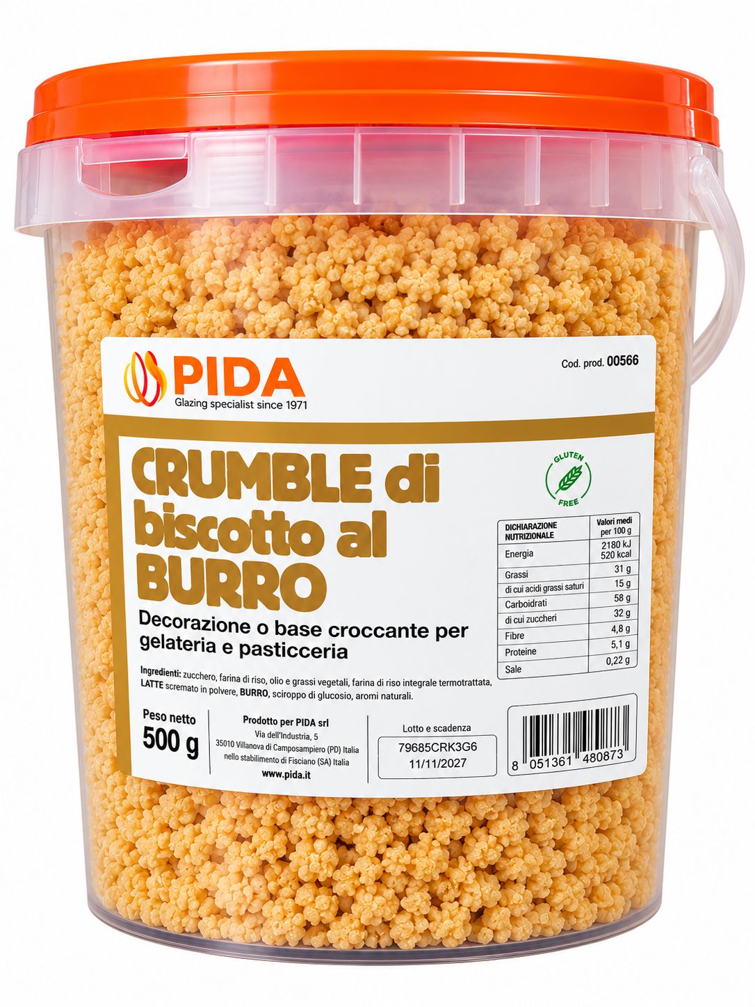 Crumble Biscotto al Burro Barattolo 500 Grammi
