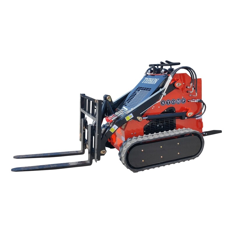 Top Compact & Mini Excavator Diggers- TYPHON Machinery Skid Steer Loader Fork Pallet Attachment USA