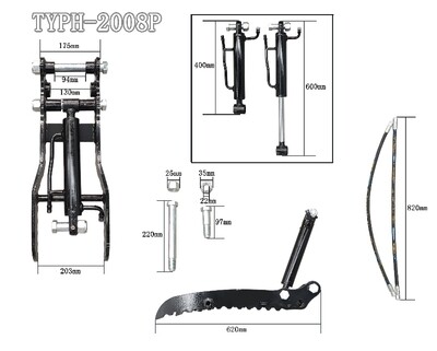 Budget Style  Hydraulic Thumb Clip Attachment for Mini Excavators Digger Track Crawler