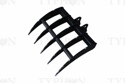 Mini Excavator Attachment Rake 22" Wide TYPHON Attachments For 2-3.5 ton Diggers