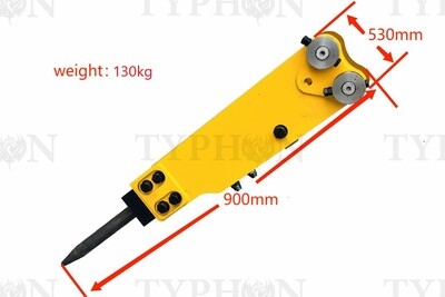 Top Compact & Mini Excavator Diggers- TYPHON Machinery 2.5 ton Mini Excavator Attachment Hydraulic Hammer Top Type Rock Breaker Generic TERROR X2 PRO
