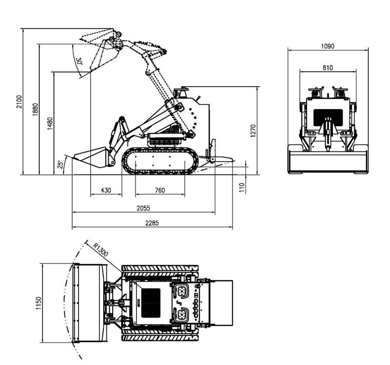 Top Compact & Mini Excavator Diggers- TYPHON Machinery Brand New TYPHON STOMP 2,000lbs Mini Skid Steer 23.5HP Gas EPA Engine USA