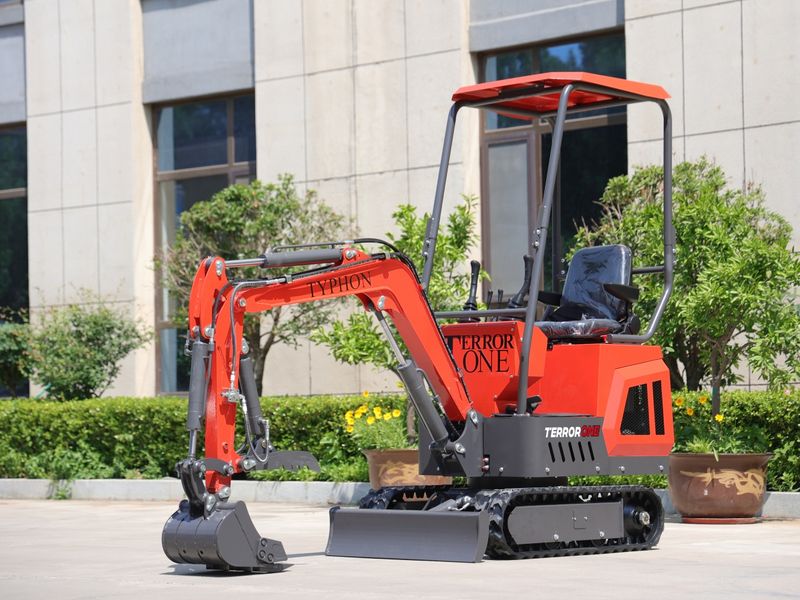 Top Compact & Mini Excavator Diggers- TYPHON Machinery TYPHON TERROR ONE STORM Mini Excavator – 1 Ton Trench Digger Engine USA