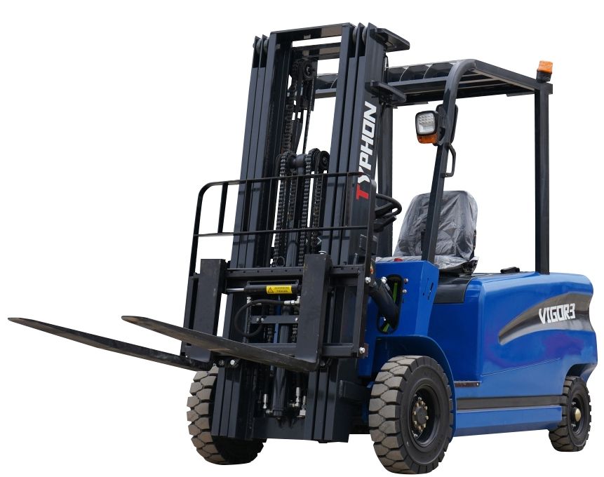 New 2025 TYPHON VIGOR 3.0 Blue Electric Forklift 3 Ton Lifter Lift Truck Jitney Hi-Lo