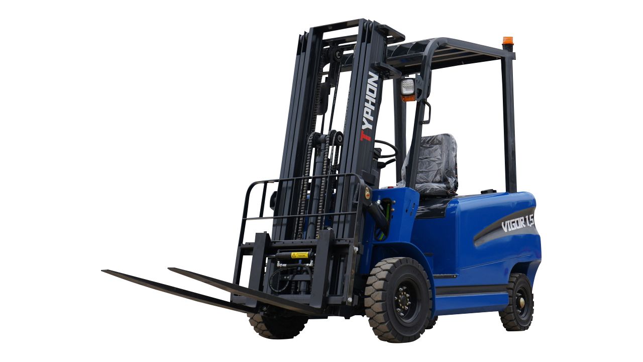 New 2025 TYPHON VIGOR 1.5 Blue Electric Forklift 1.5 Ton Lifter Lift Truck Jitney Hi-Lo