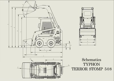 Top Compact & Mini Excavator Diggers- TYPHON Machinery Brand New TYPHON STOMP Mini Skid Steer Gas EPA Engine USA