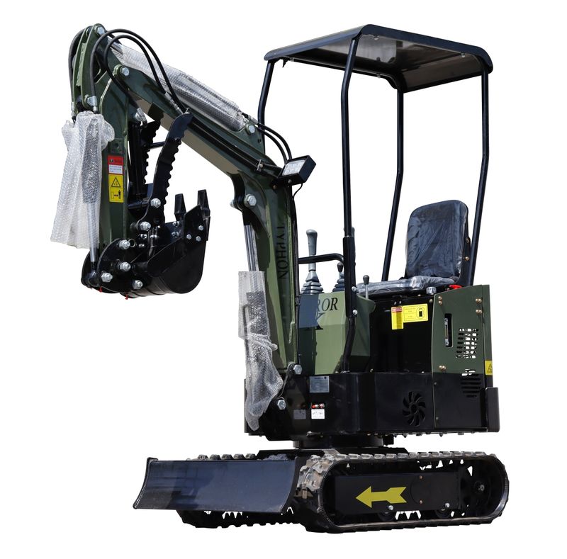 TYPHON TERROR X STORM Mini Excavator – 1 Ton Trench Digger with Canopy, Hydraulic Thumb Clip, Bucket USA TYPHON TERROR X STORM Mini Excavator – 1 Ton Trench Digger with Canopy, Hydraulic Thumb Clip, Bucket USA