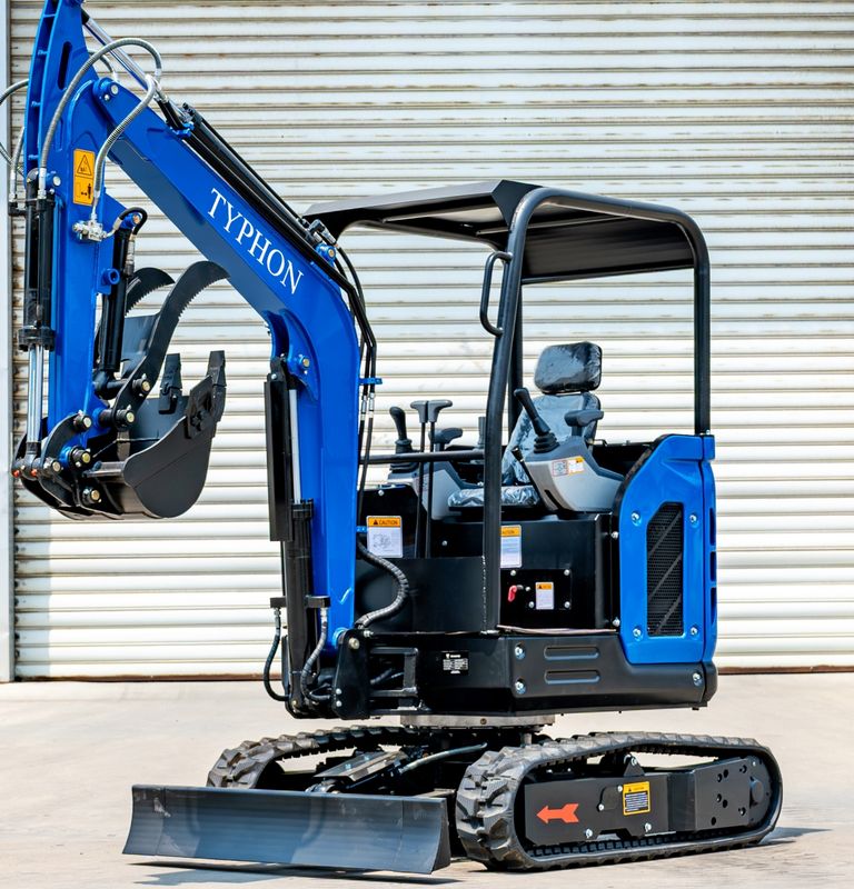 Top Compact & Mini Excavator Diggers- TYPHON Machinery TYPHON TERROR X2 STORM Mini Excavator 2.5 Ton Diesel Kubota V1505 Engine USA
