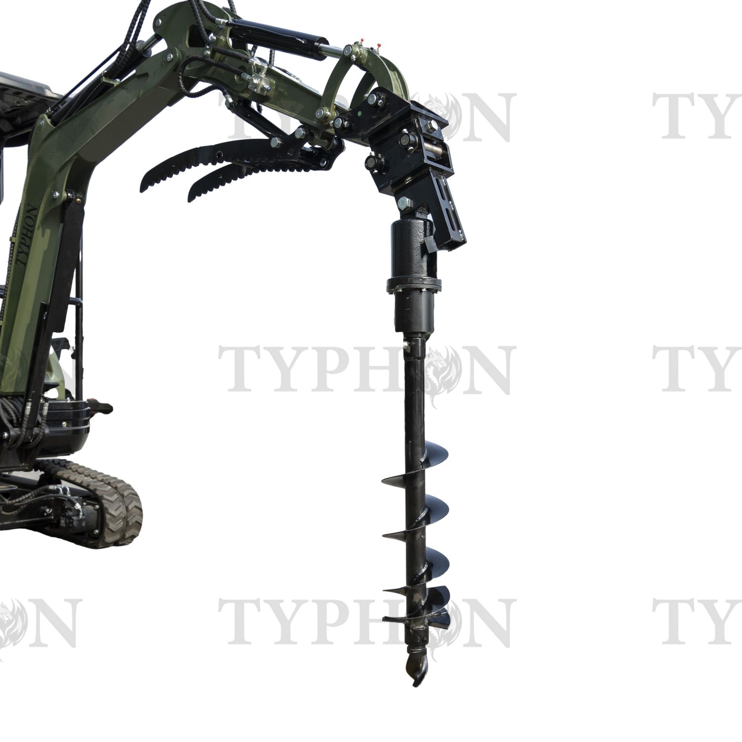 Auger Attachment For 2-3 ton Mini Excavator 7.9in Auger Bit Earth Drilling USA