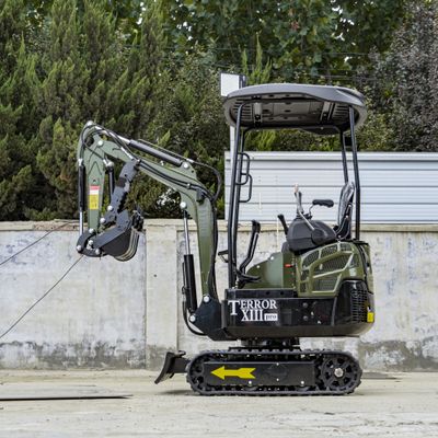 TYPHON TERROR XIII PRO Mini Excavator – 1.3 Ton Trench Digger with Canopy, Hydraulic Thumb Clip, 22.1hp Honda Engine USA