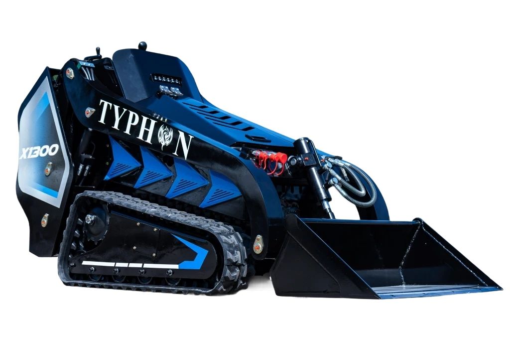 Brand New TYPHON STOMP X1300 25HP Kubota Diesel Mini Skid Steer Loader