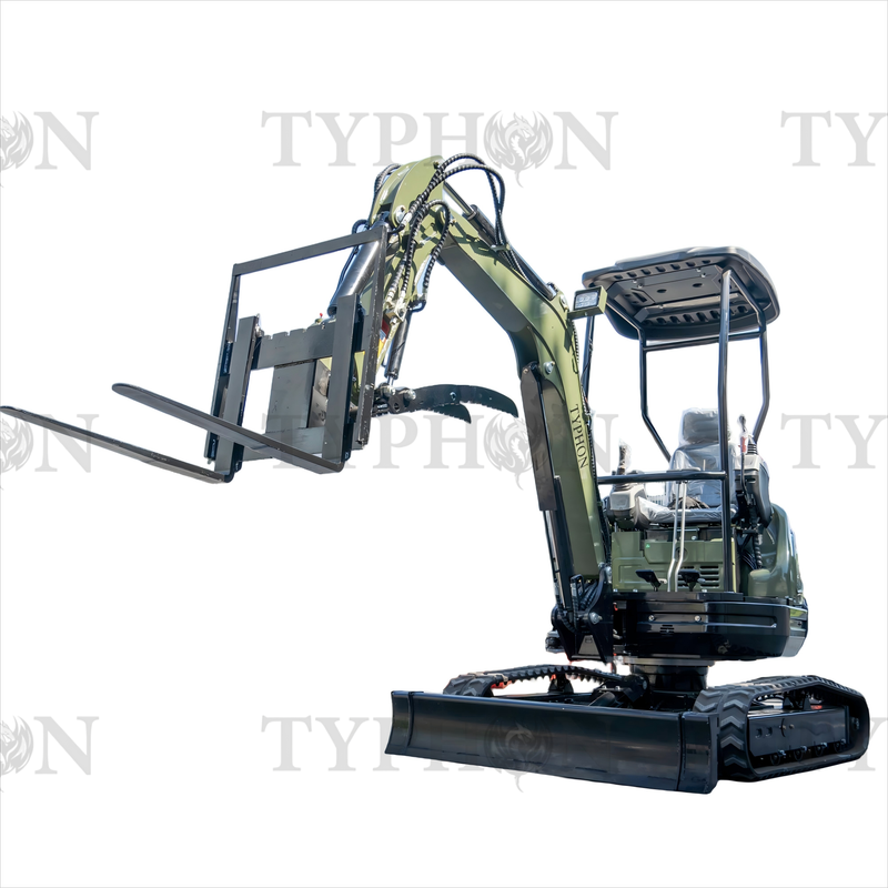 Pallet Fork Attachment Adjustable Stabilizer Bar USA for TERROR XXV and other 2.1-3 Ton Mini Excavators